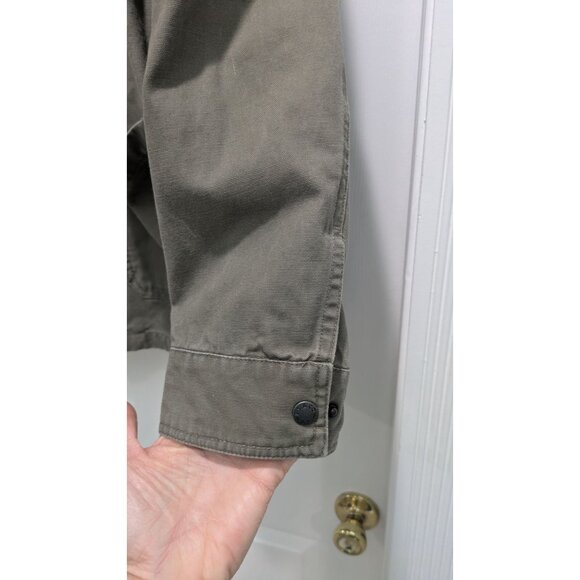 Levi Strauss Mens XXL Khaki Green Cotton Jacket Canvas Workwear Utility Barn - Picture 9 of 15